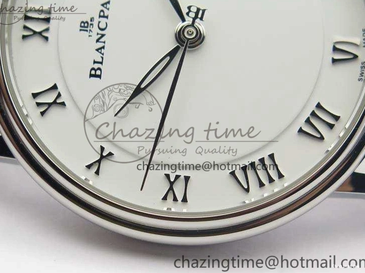 0326 Villeret 6651 SS ZF 1:1 Best Edition White Dial On Black Leather Strap A Practical 8098